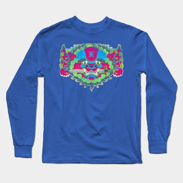 Sword Lion of Anping, in COLOR! Long Sleeve T-Shirt by Krobilad